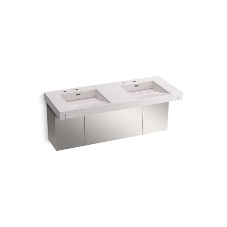Kohler 60In Wall-Mount Basin Lavatory System In Et Statuario 81030-BSS-KES
